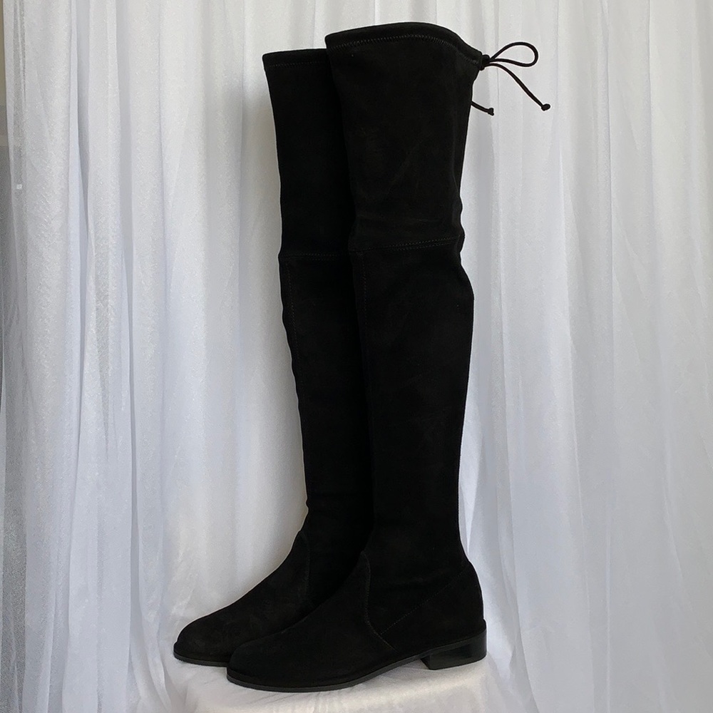 Brand New Stuart Weitzman Lowland Suede Stretch Boots 6.5